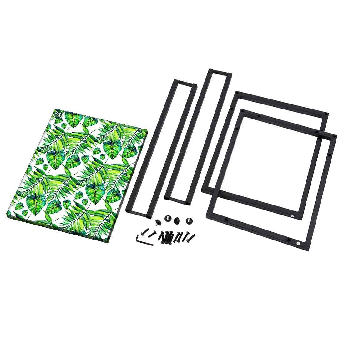C Shaped End Table For Sofa - Green Tropical Leaf - Image 8