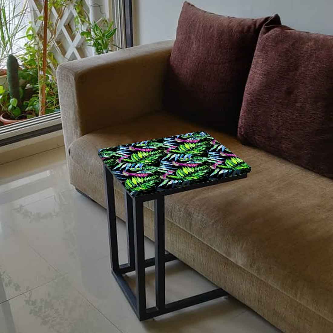 New Bedside C Table - Green Blue Leaf