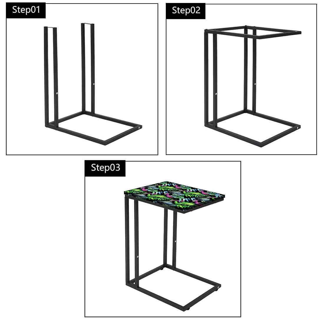 New Bedside C Table - Green Blue Leaf - Image 7