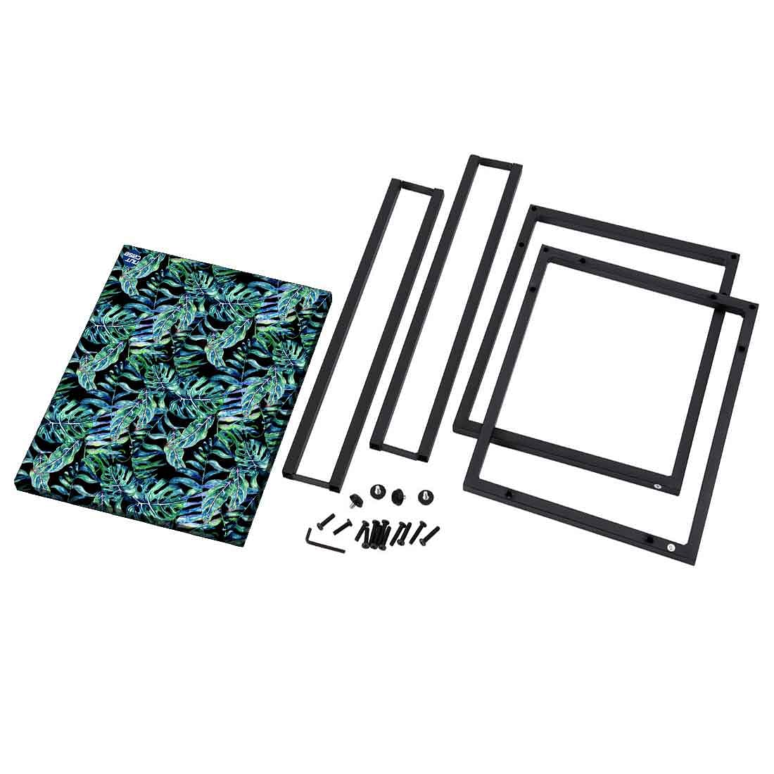 C Shaped End Table For Sofa - Dark Green Tropical - Image 8