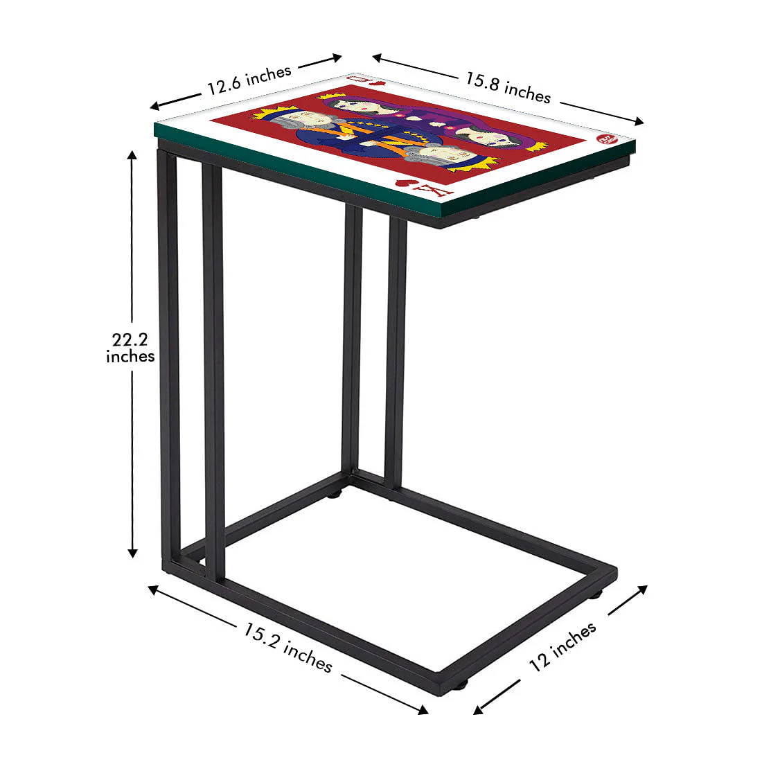 New Black C Side Table - King Queen - Image 5