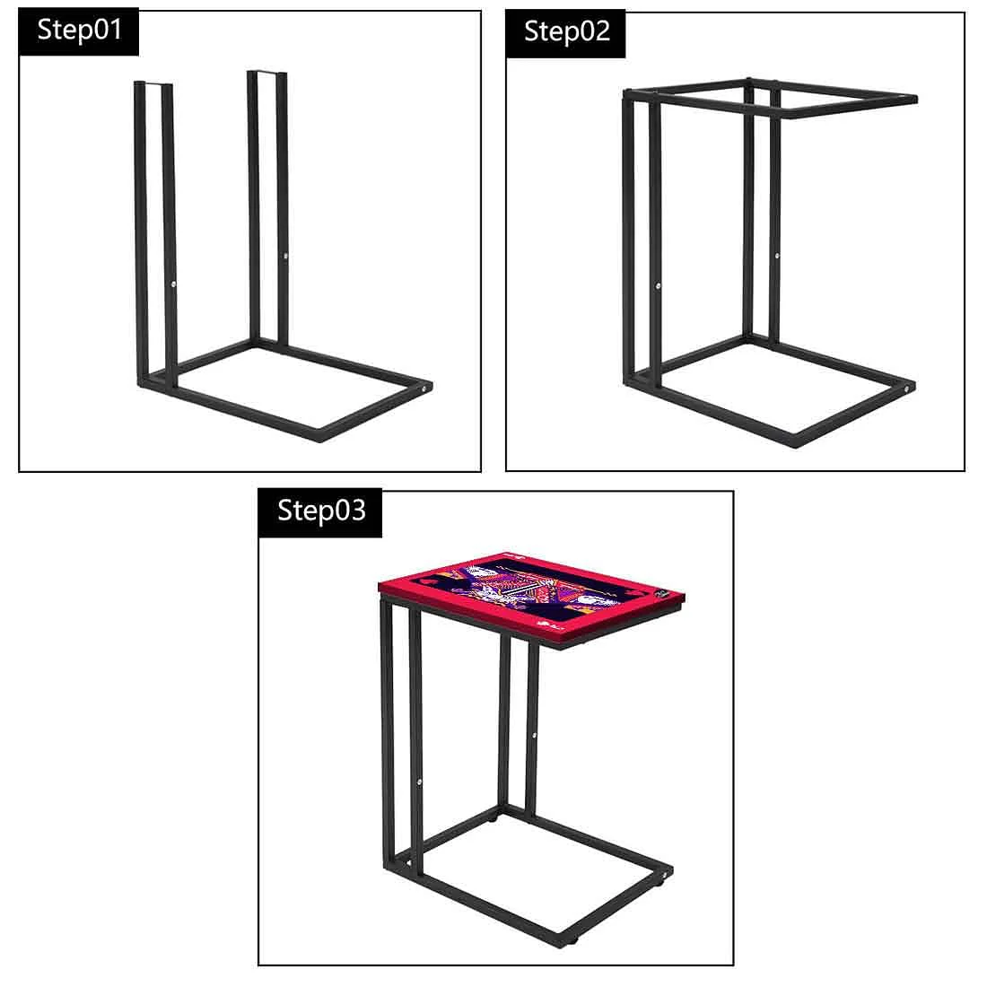 Modern Designer Metal C Table - Queen (Pink) - Image 7