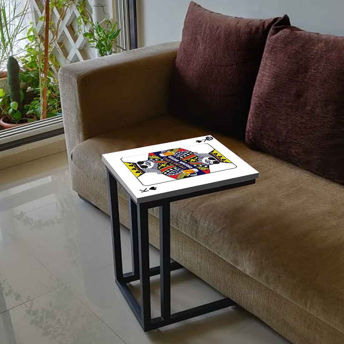 Modern Black C Side Table  - King