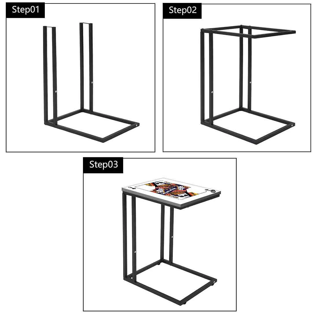 White Metal C Table For Sofa  - Queen - Image 7