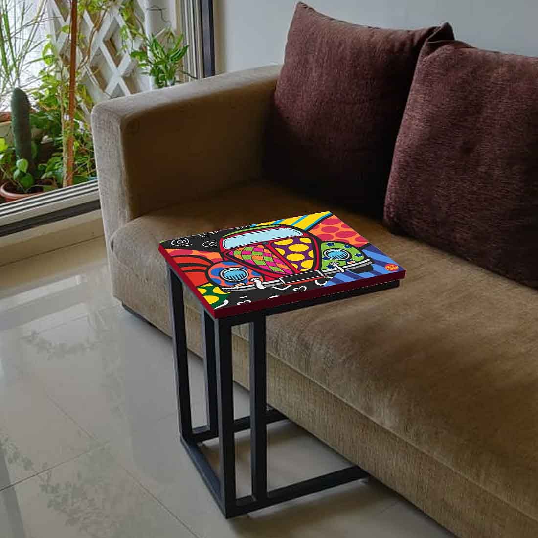 Designer C Shaped End-table - Retro Car