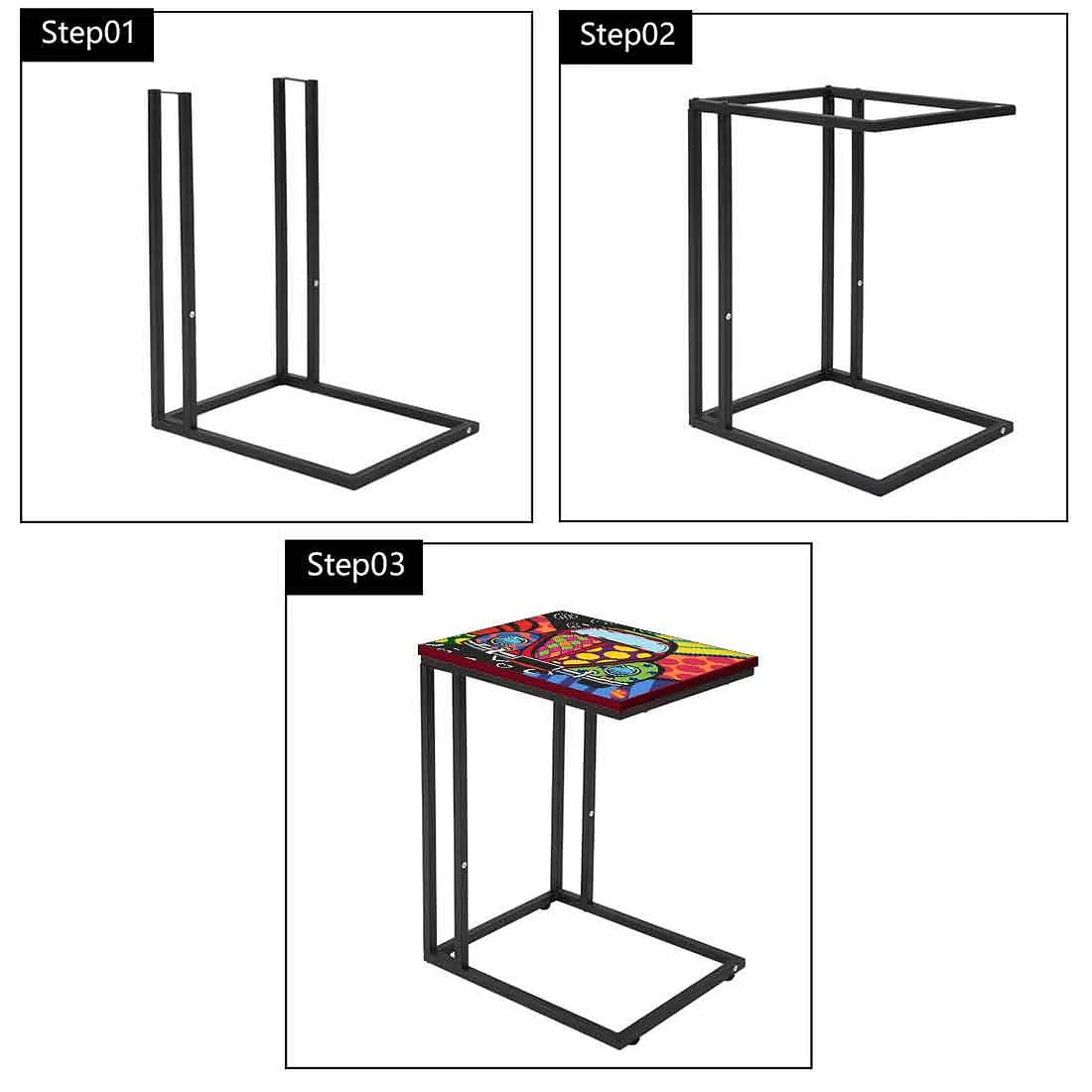 Designer C Shaped End-table - Retro Car - Image 7