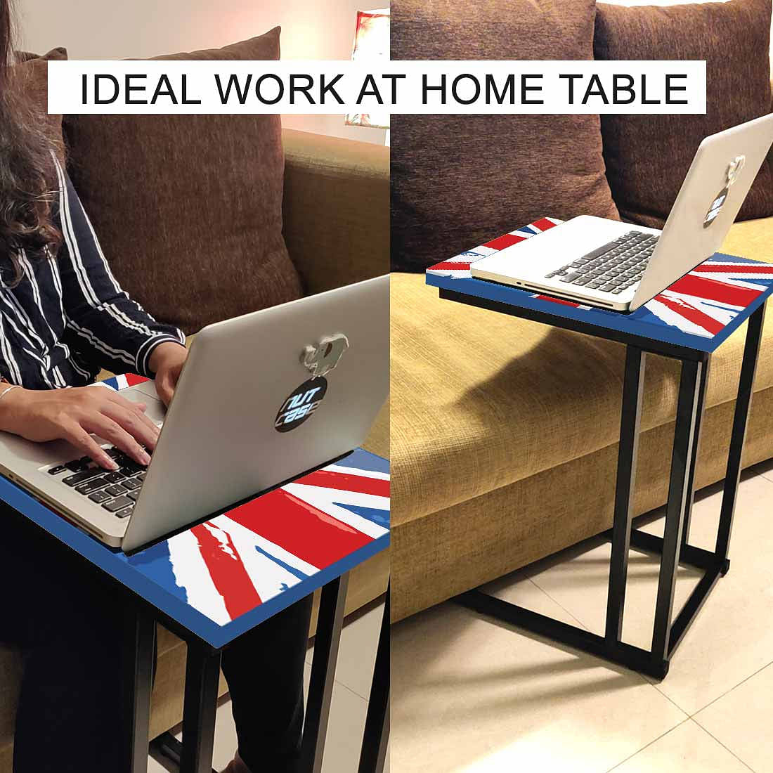 C Shaped End Table For Sofa - British Flag - Image 6