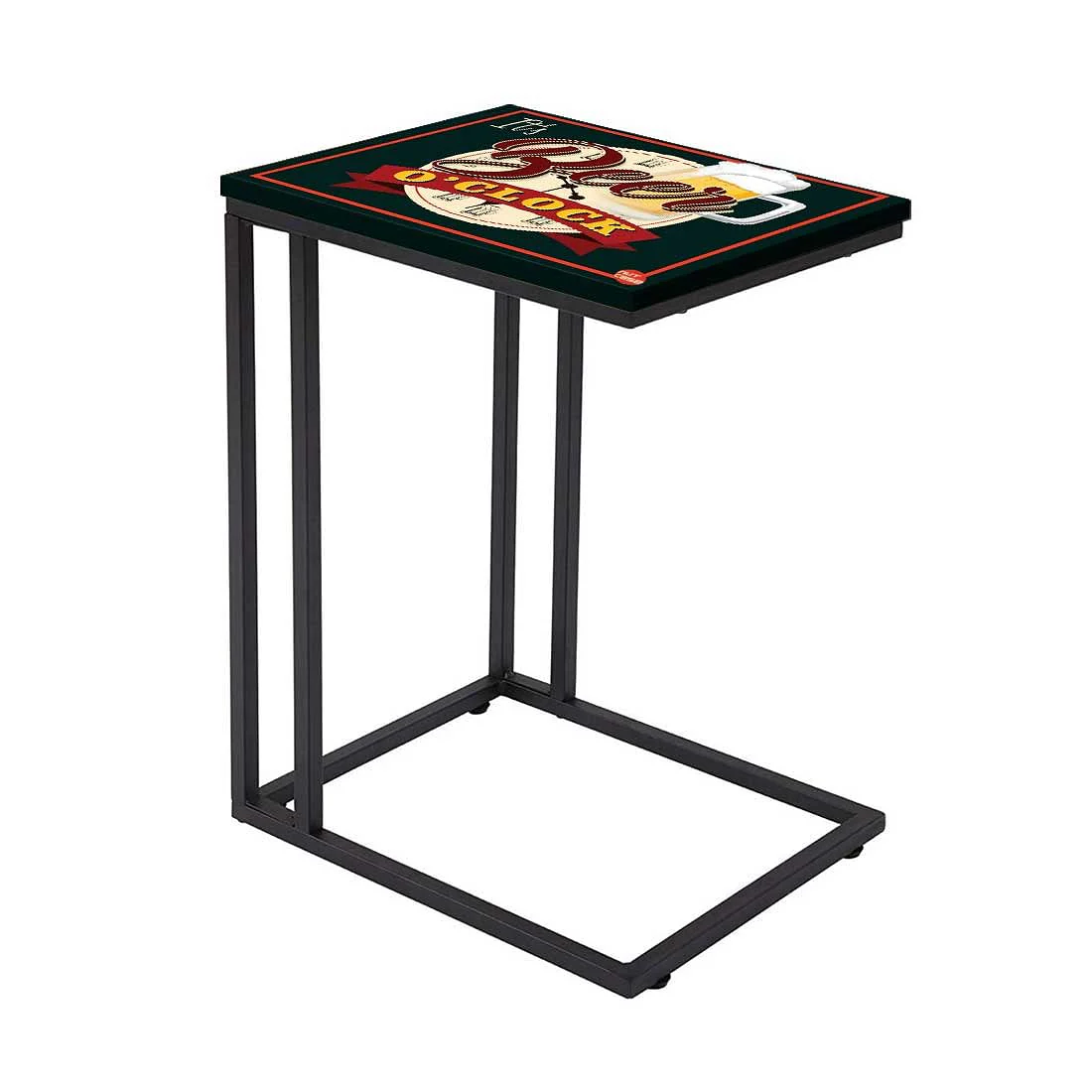 C Shaped Side Table For Sofa - Beer O'Clock - Image 2