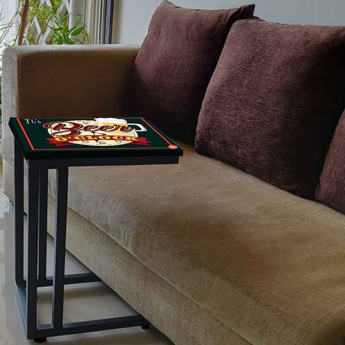 C Shaped Side Table For Sofa - Beer O'Clock - Image 3
