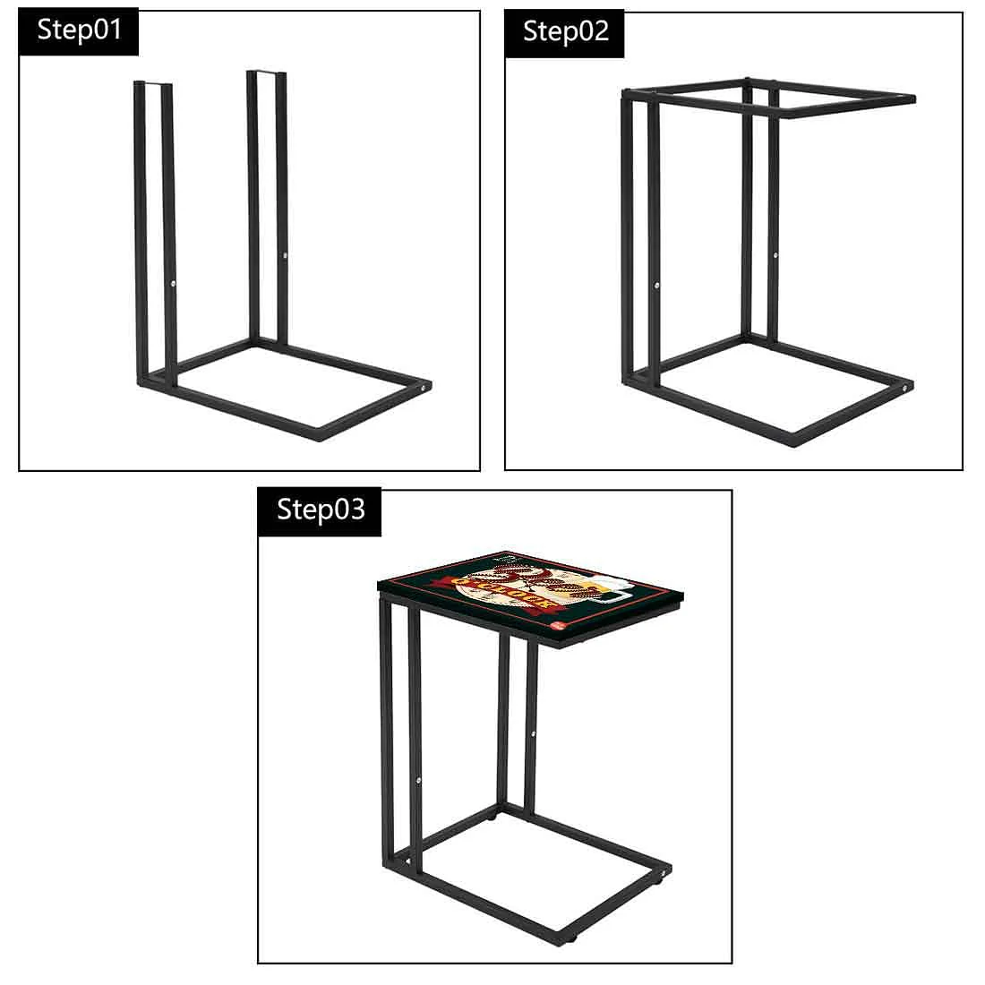 C Shaped Side Table For Sofa - Beer O'Clock - Image 7