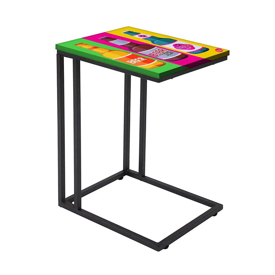 C Shaped End Table For Sofa - Beer Bottle - Image 2
