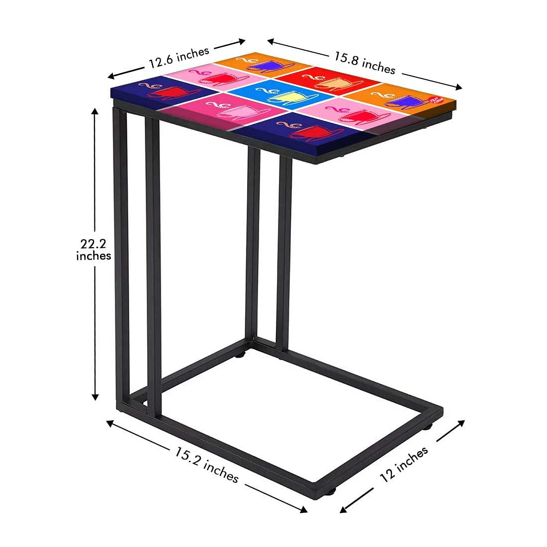 C Shaped End Table For Sofa - Cup of Tea - Image 5