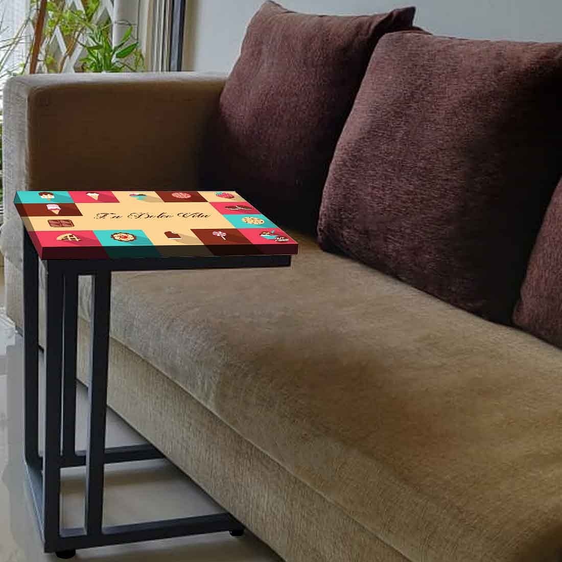 Designer C Shaped Coffee Table - Quirky Quotes - Image 3
