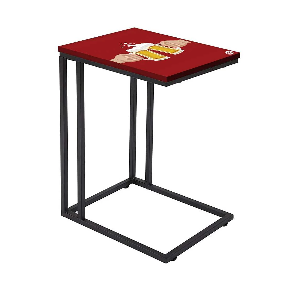 C Shaped Side Table For Sofa - Cheers to Beer - Image 2
