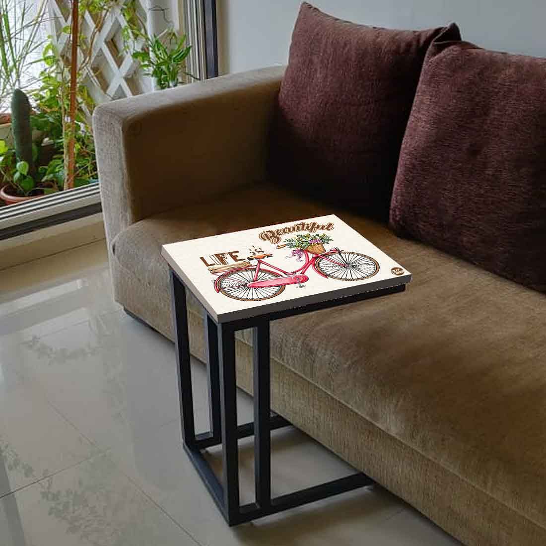 Modern C Side Table - Life is Beautiful Cycle