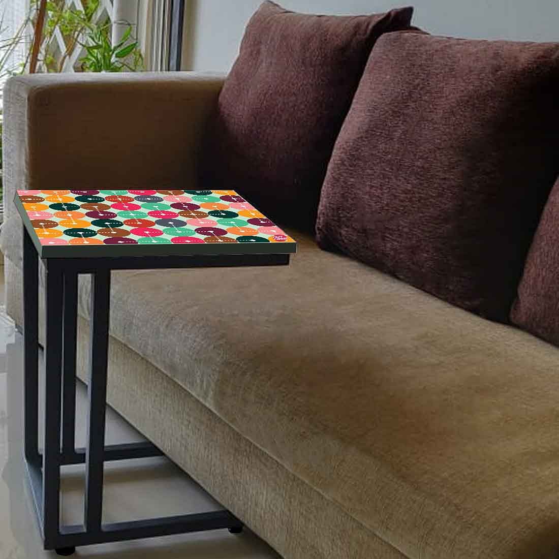 C End-Table Table For Sofa - Circle Code Pattern - Image 3