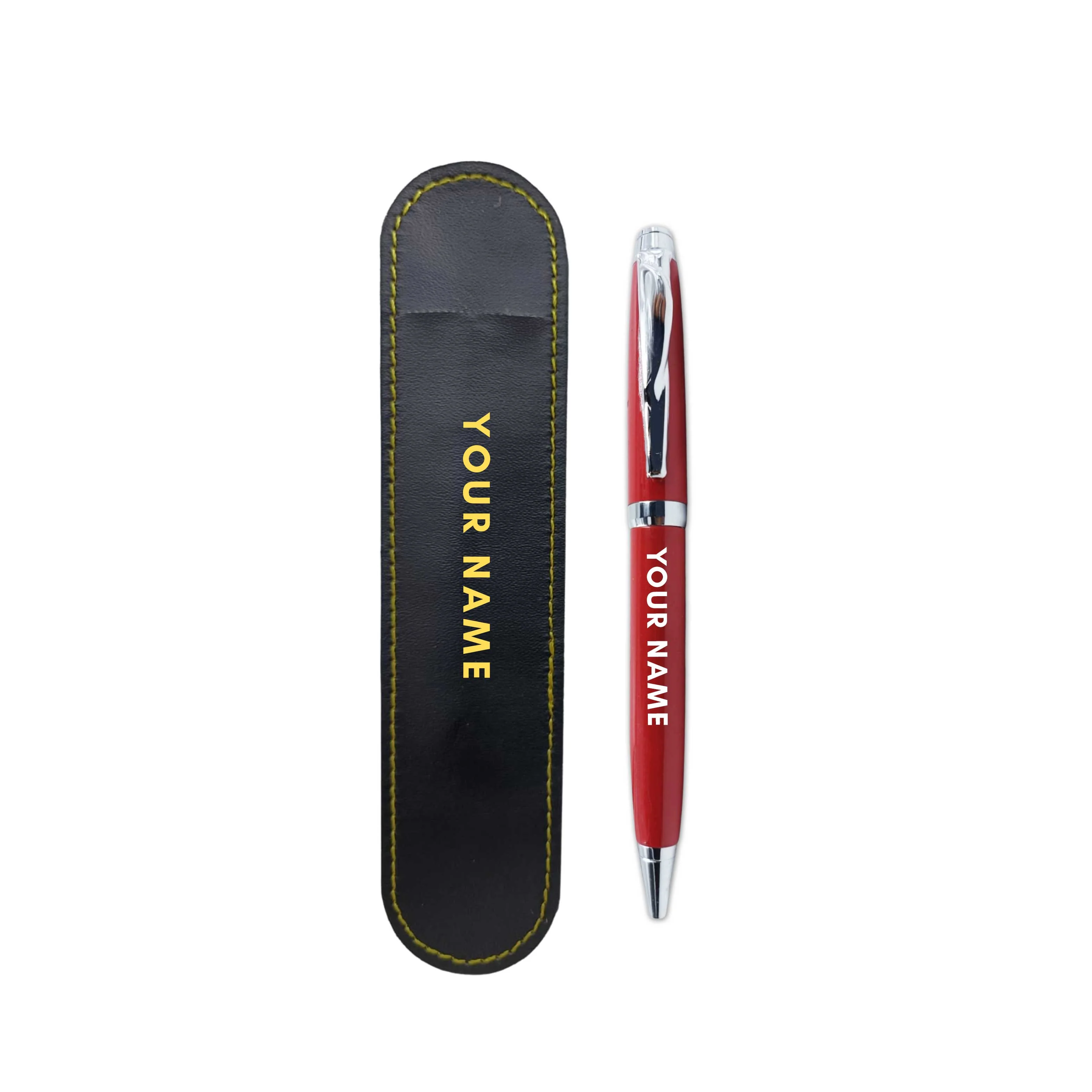 Engraved Custom Pen Gift Set For for Boss Office Colleagues (Red) - Add Name - Image 5