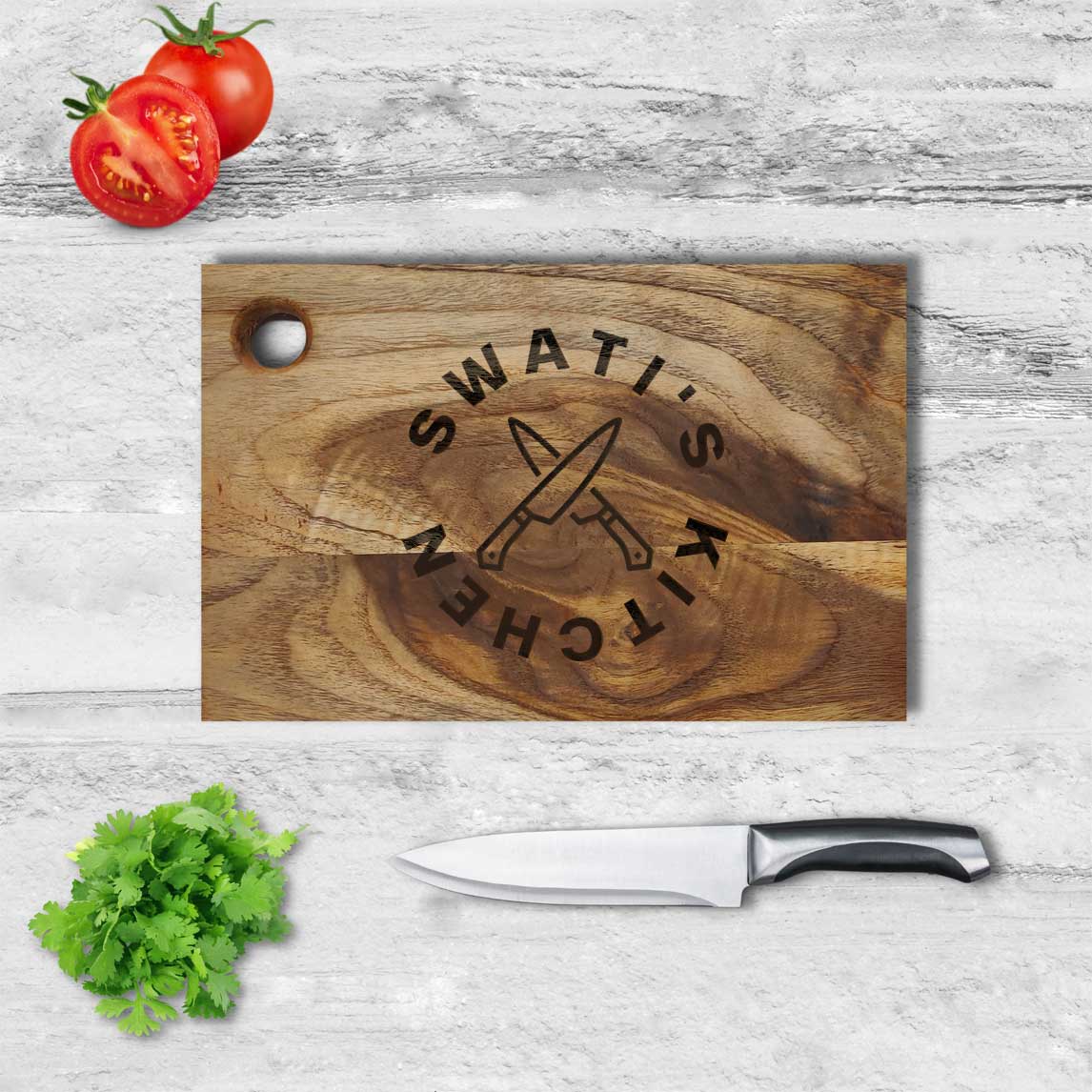 Engraved Cutting Board Wooden Vegetable Chopping Stand-Add Your Name - Image 4