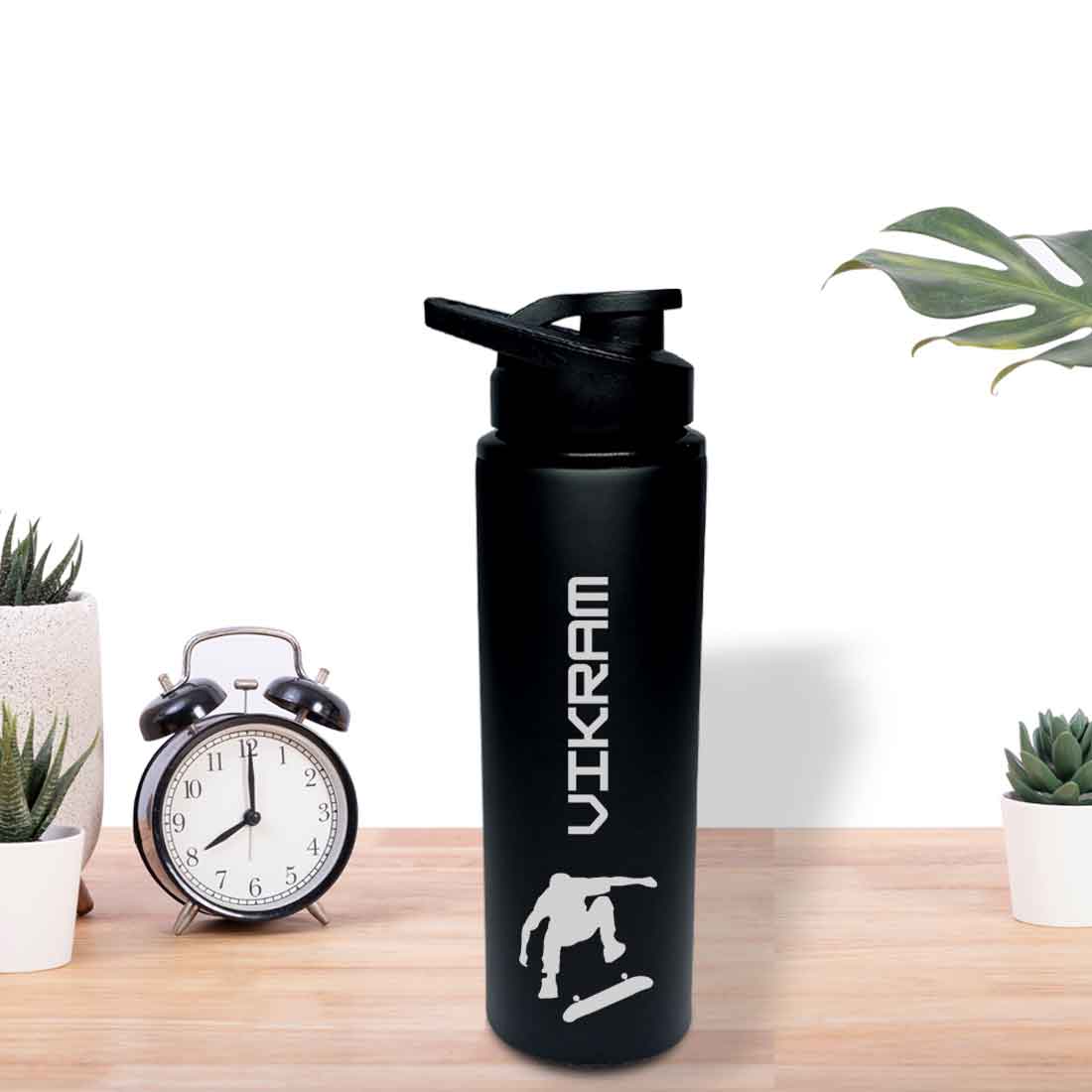Customized Engraved Water Bottles Stainless Steel Sipper Bottle for Office - Skating - Image 2