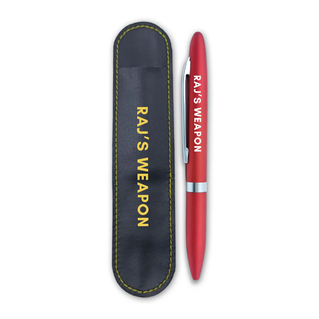 Engraved Personalised Pen Gift Set For Boss Office Colleagues (Red) - Add Name - Image 4