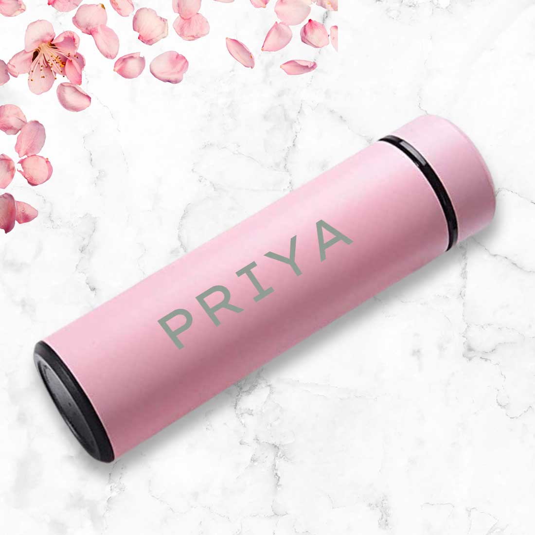 Custom Engraved Temperature Steel Bottle With Led Display for Tea Thermos - Add Name - Image 4