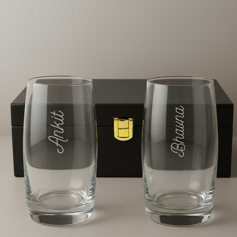 Engraved Tall Glassware - Premium Glass for Cocktail, Water, Juice - Image 6