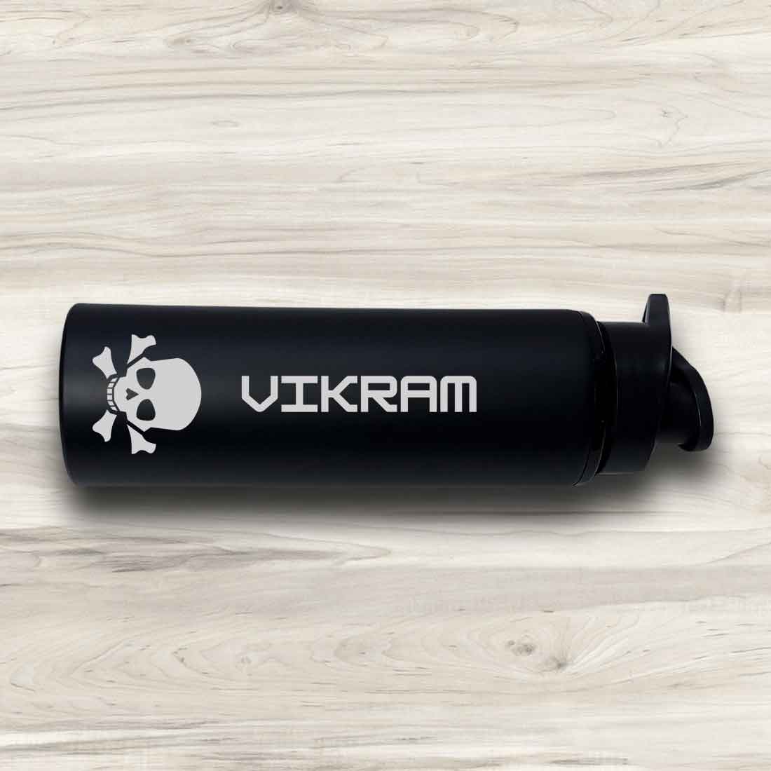 Personalized Engraved Drink Bottles Stainless Steel for Office Use - Cool Skull - Image 4