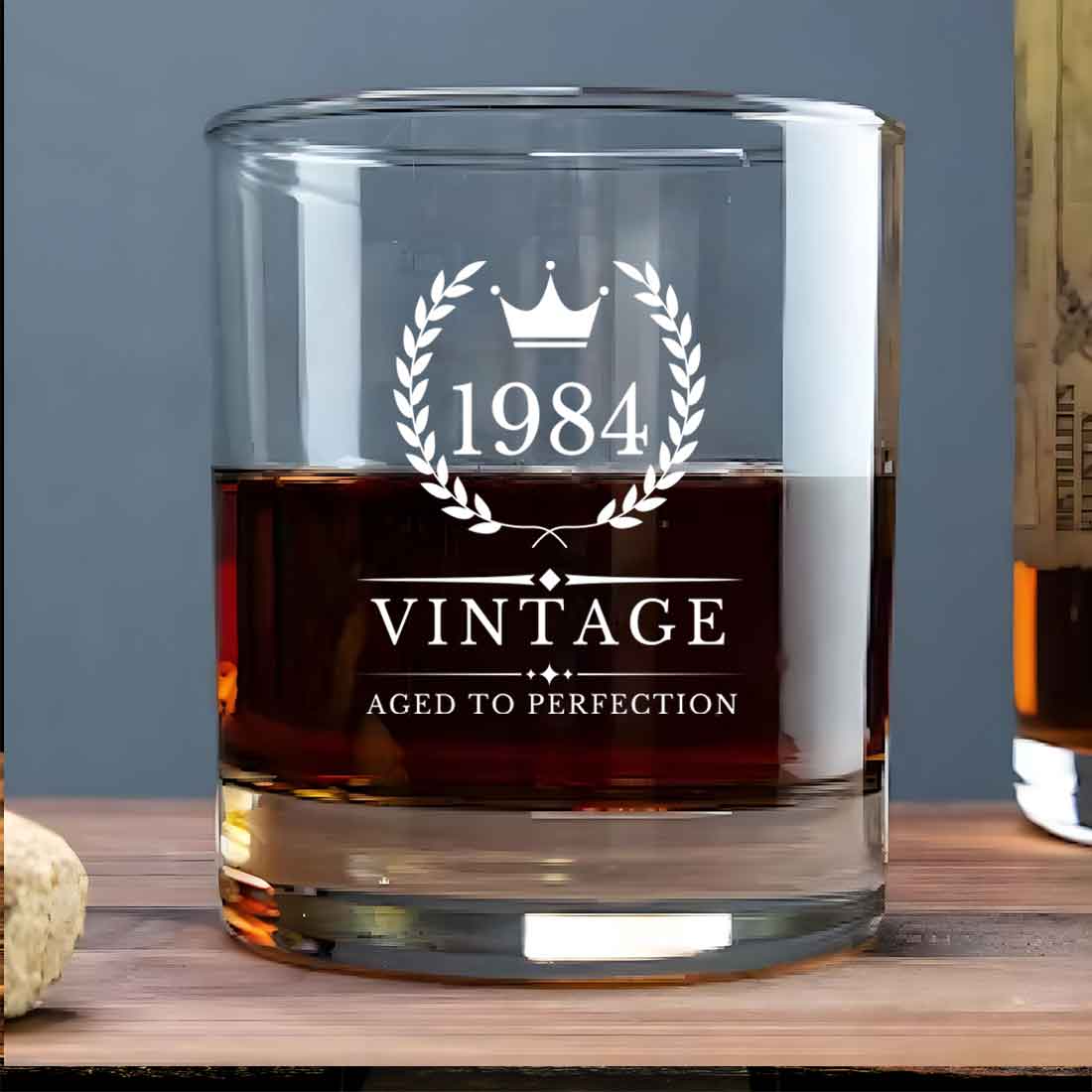Engraved Whisky Glass Vintage Style Whiskey Glasses - Image 3