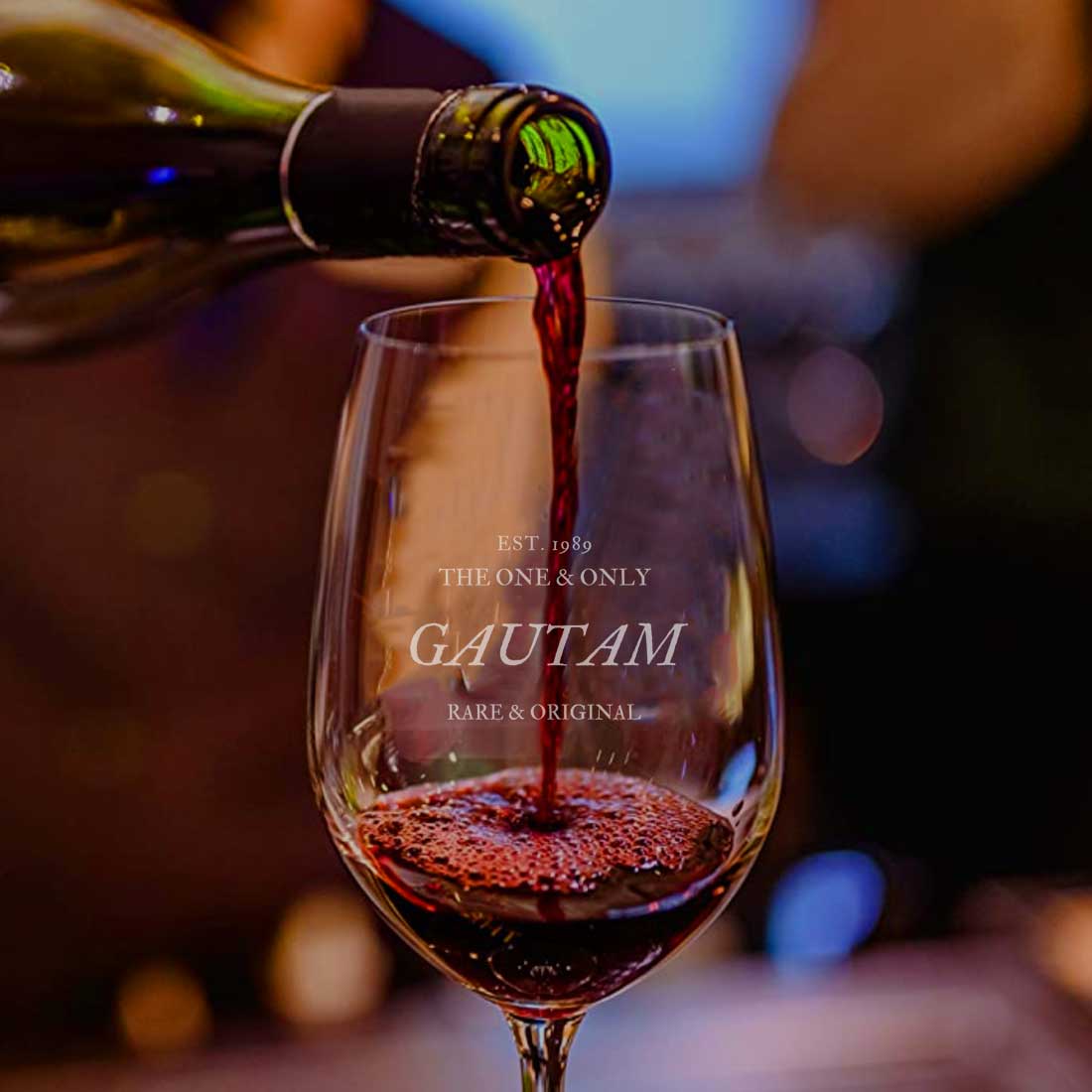 Engraved Wine Glass Personalized With Name For Men - Image 2