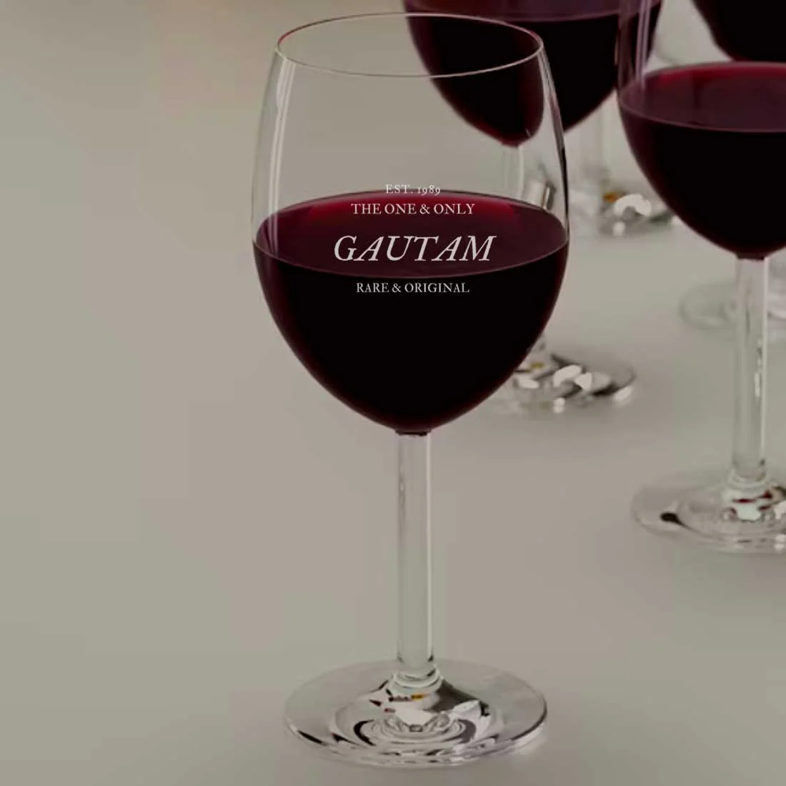 Engraved Wine Glass Personalized With Name For Men - Image 4