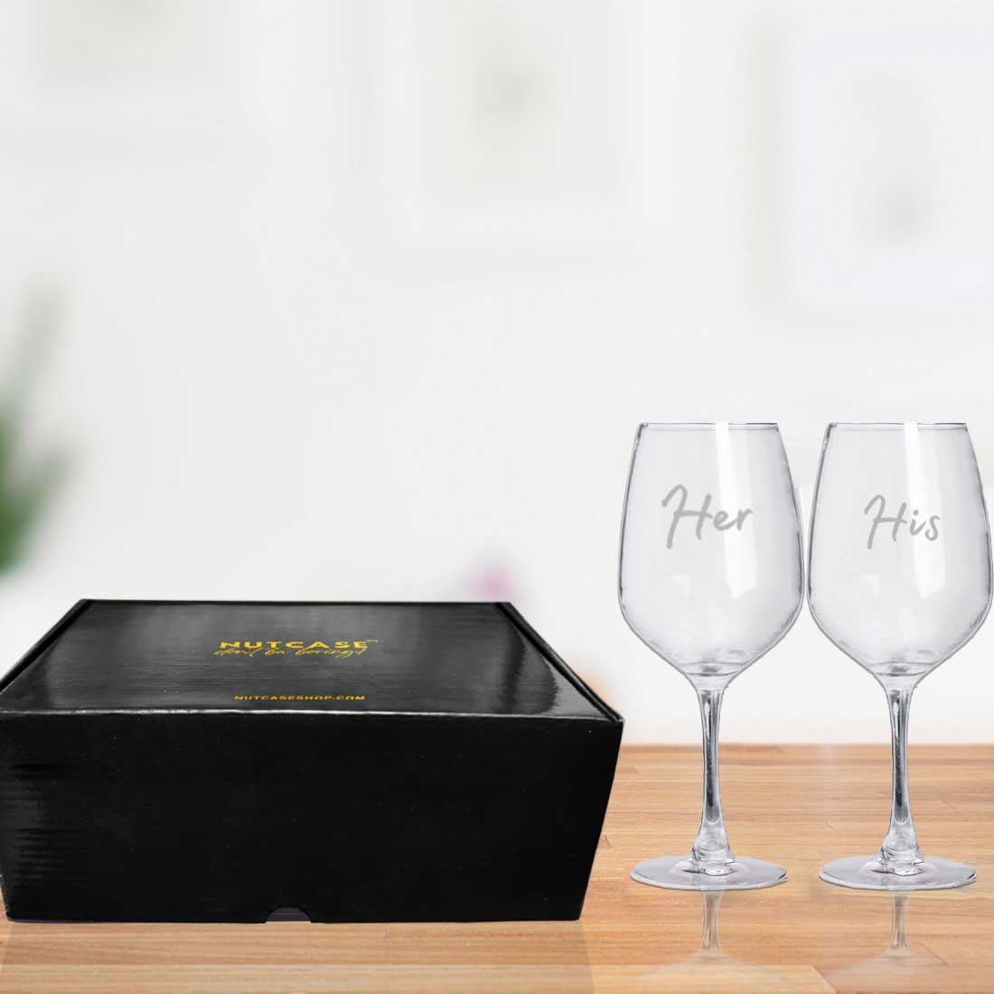 Engraved Wine Glasses for Couples Anniversary Gift Ideas for Couples - His & Her - Image 4