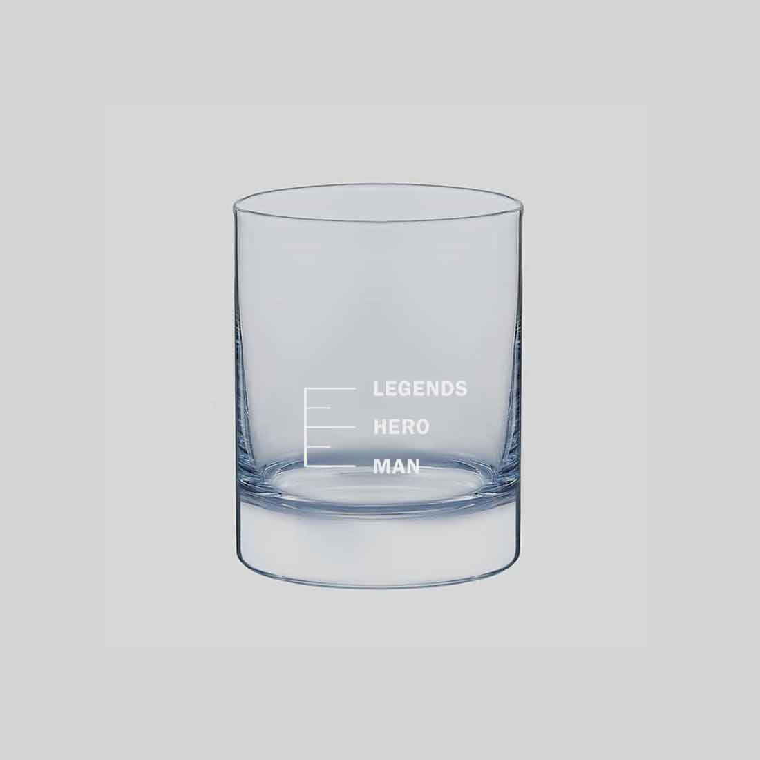 Engraving Whiskey Glass for Mixed Drinks Bourbon - LEGENDS HERO MAN - Image 5