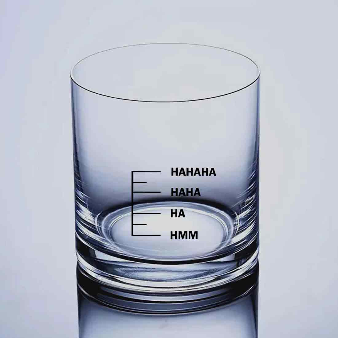 Engraving Whiskey Glass for Drinking Liquor Rum - HAHAHA HMMM - Image 10
