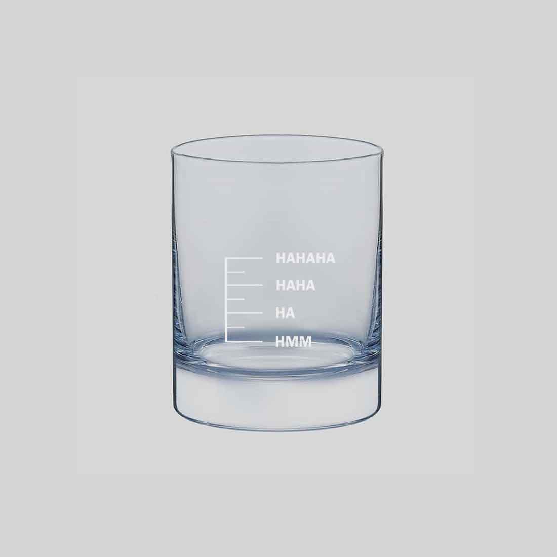 Engraving Whiskey Glass for Drinking Liquor Rum - HAHAHA HMMM - Image 4