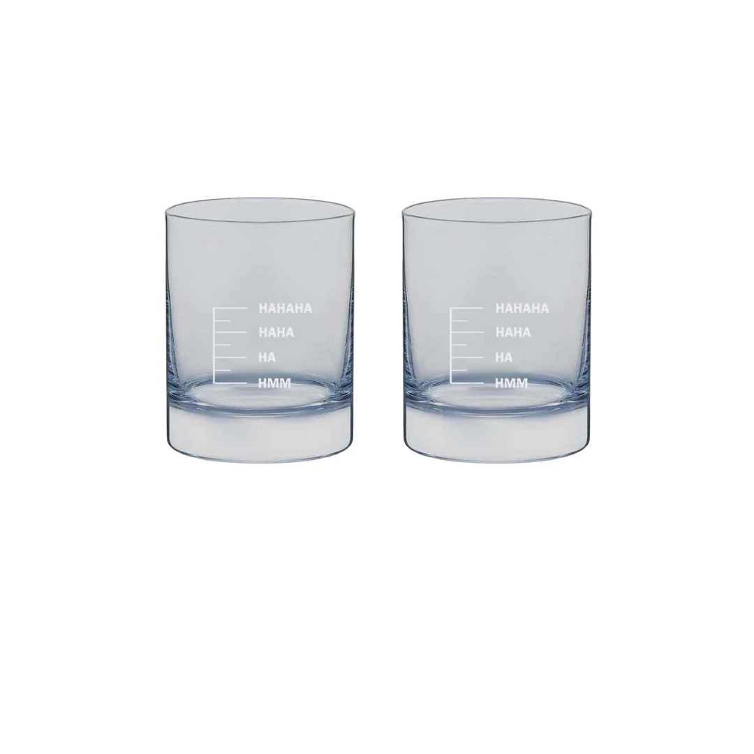 Engraving Whiskey Glass for Drinking Liquor Rum - HAHAHA HMMM - Image 7