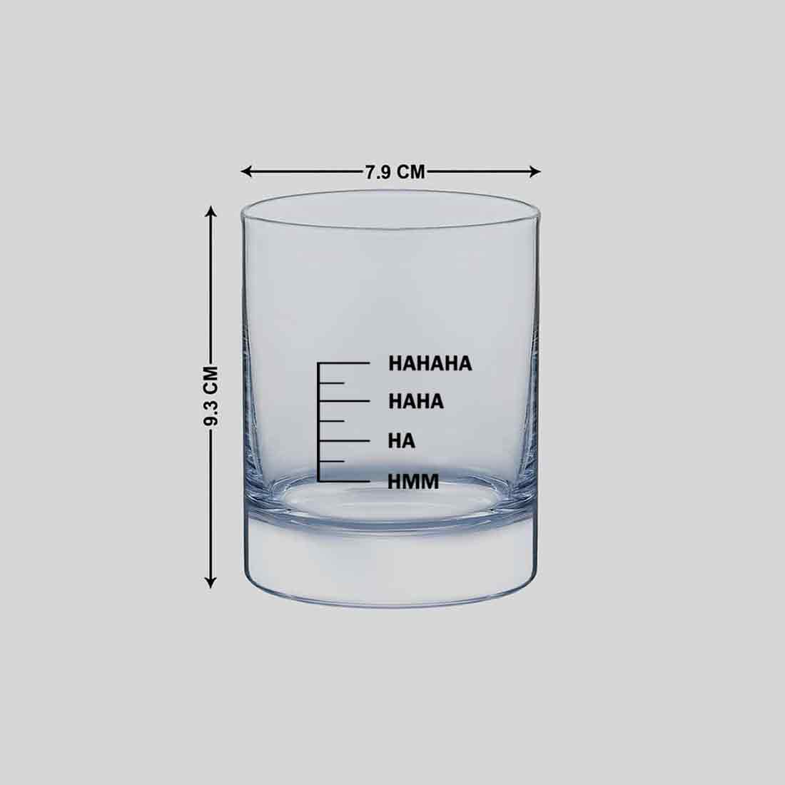 Engraving Whiskey Glass for Drinking Liquor Rum - HAHAHA HMMM - Image 9