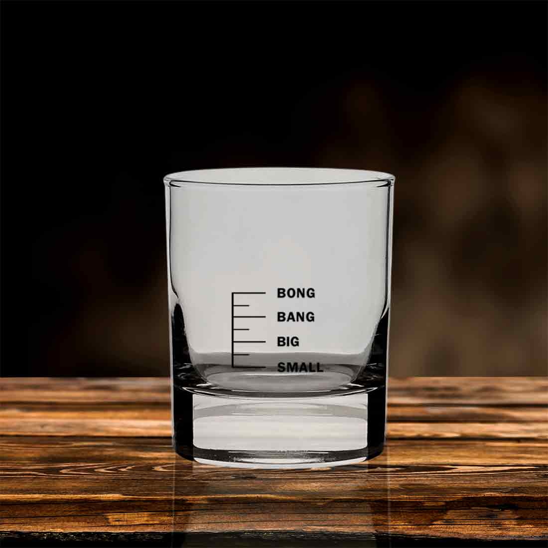 Whiskey Glasses Bar Glass for Drinking Bourbon - BONG BANG BIG SMALL - Image 2