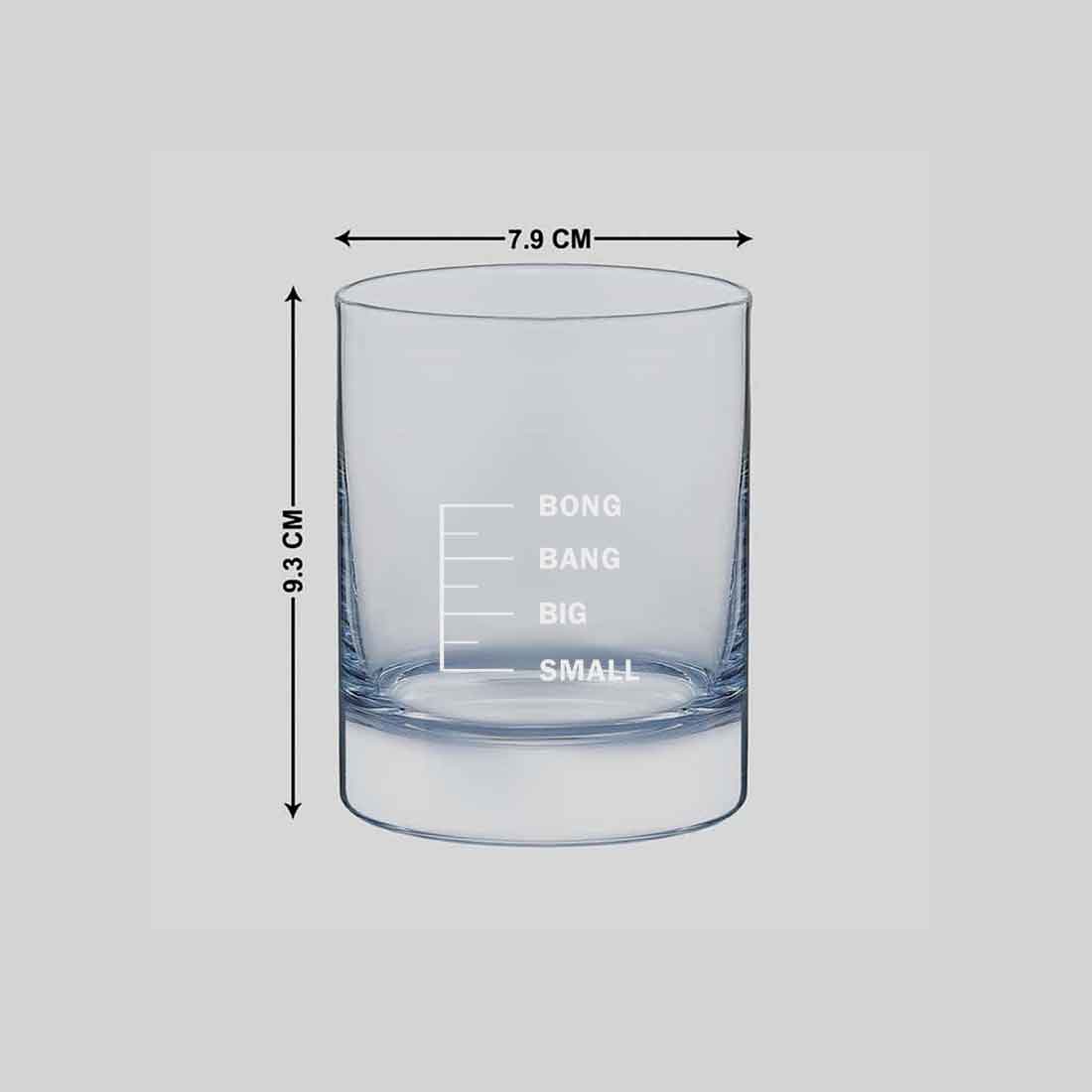 Whiskey Glasses Bar Glass for Drinking Bourbon - BONG BANG BIG SMALL - Image 7