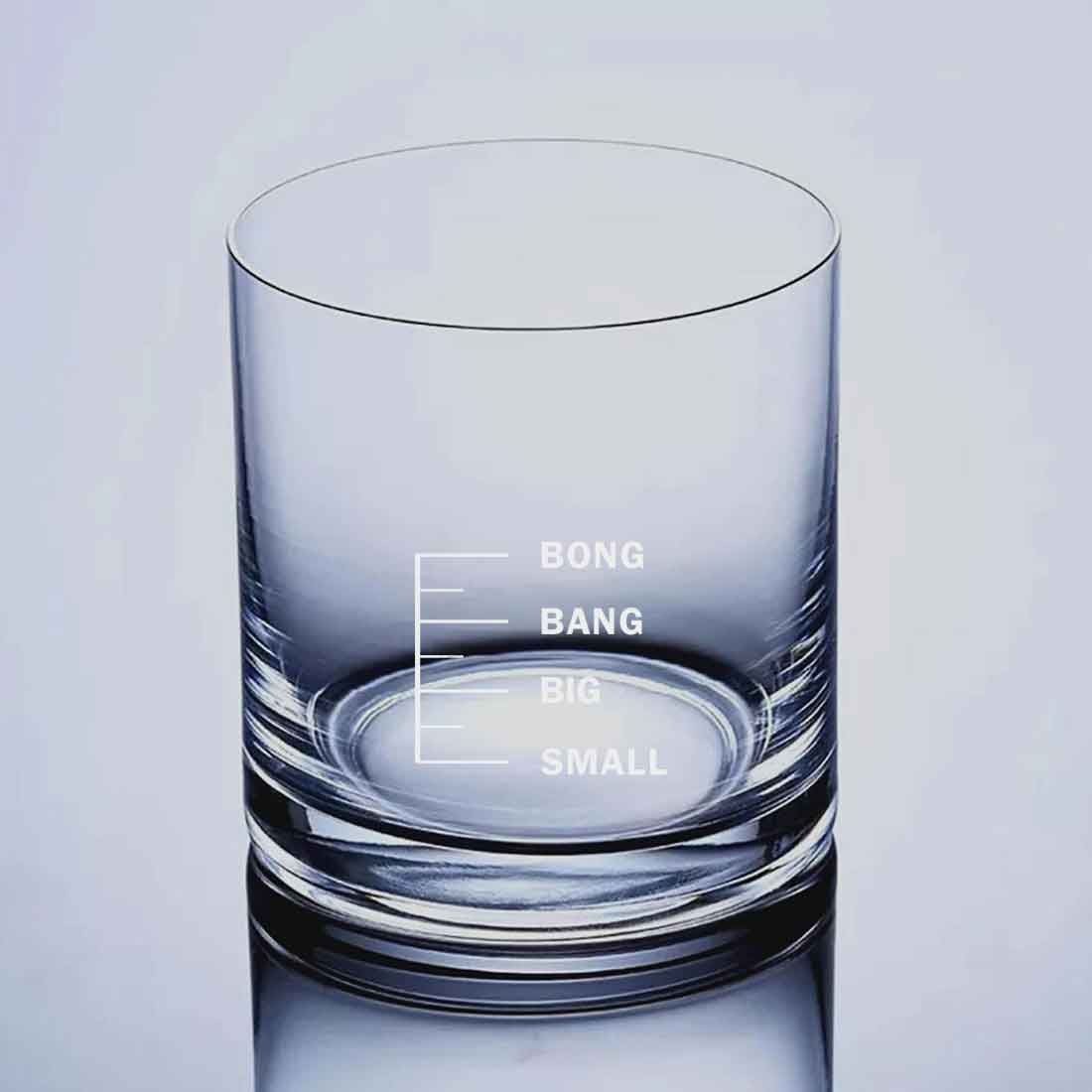 Whiskey Glasses Bar Glass for Drinking Bourbon - BONG BANG BIG SMALL - Image 8