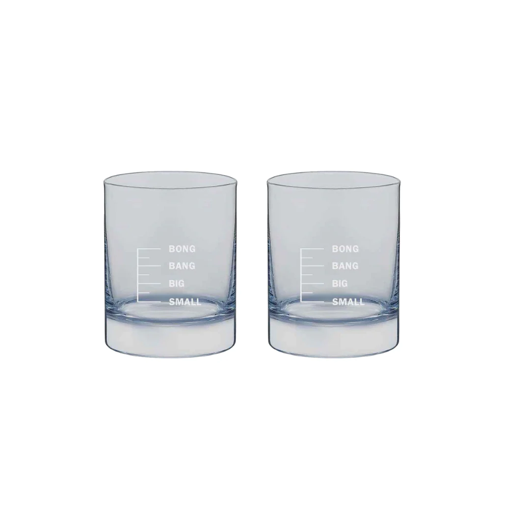 Whiskey Glasses Bar Glass for Drinking Bourbon - BONG BANG BIG SMALL - Image 9