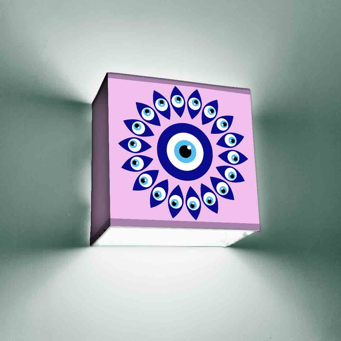 Designer Square Night Wall Lamp for Bedroom Living Room - Evil Eye Protector - Image 12