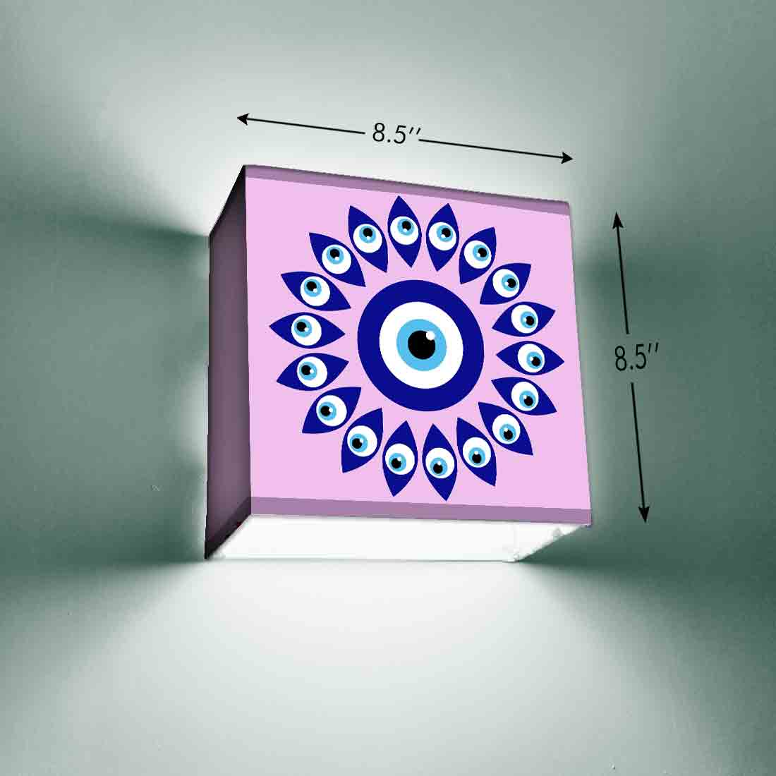 Designer Square Night Wall Lamp for Bedroom Living Room - Evil Eye Protector - Image 13