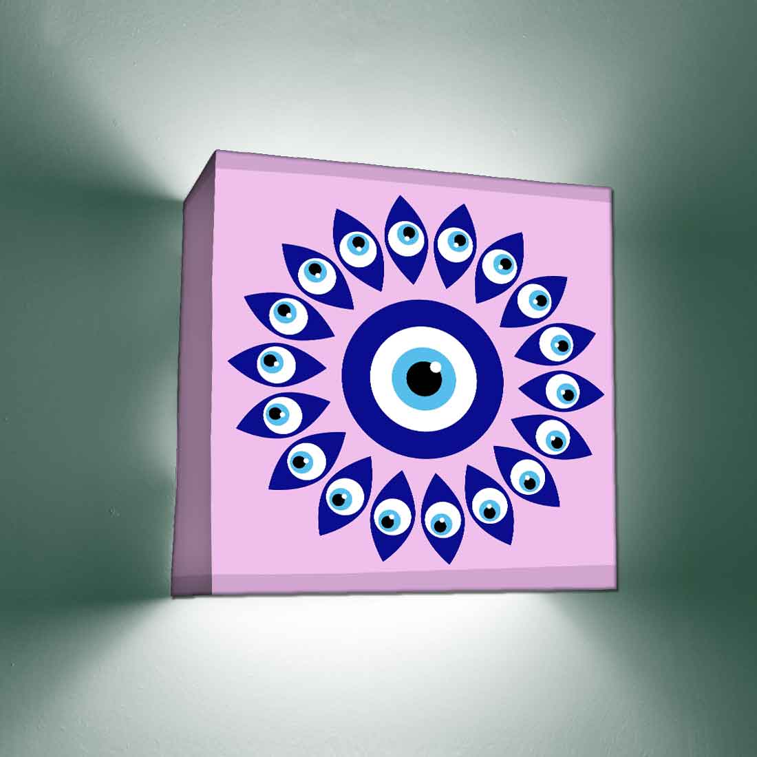 Designer Square Night Wall Lamp for Bedroom Living Room - Evil Eye Protector - Image 4