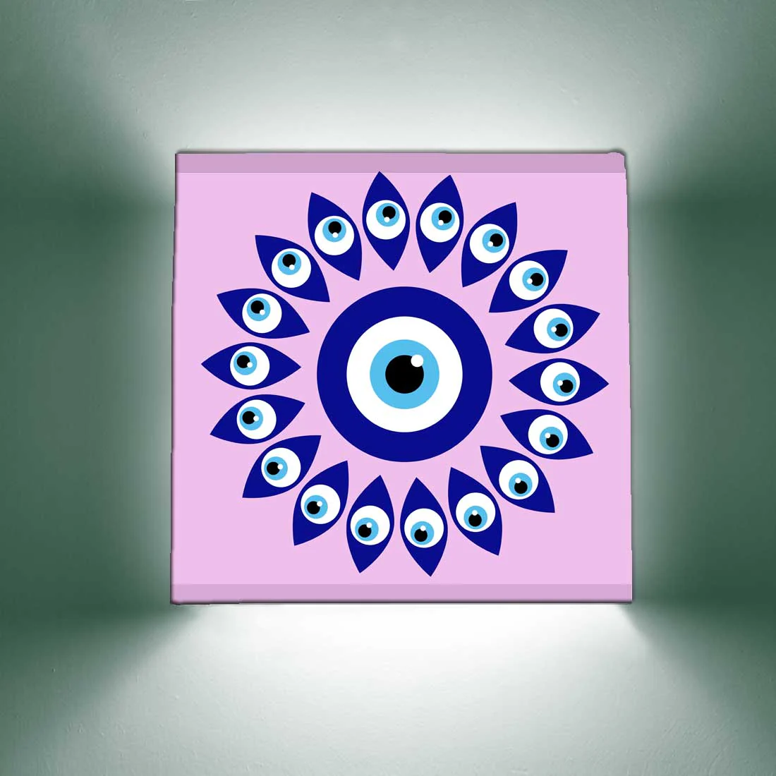 Designer Square Night Wall Lamp for Bedroom Living Room - Evil Eye Protector - Image 7