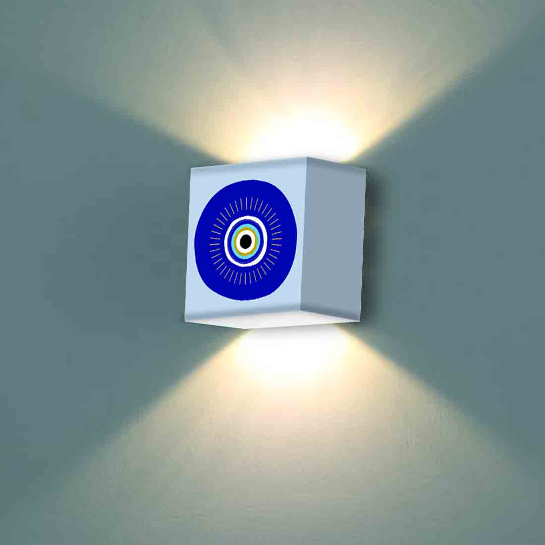 Designer Square Night Wall Lamp for Bedroom Living Room - Evil Eye Protector - Image 9