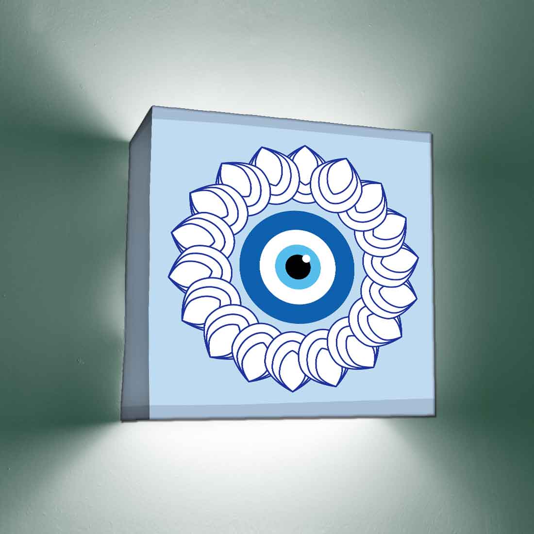 Design Square Wall Lamp for Bedroom Living Room Decor - Evil Eye Protector