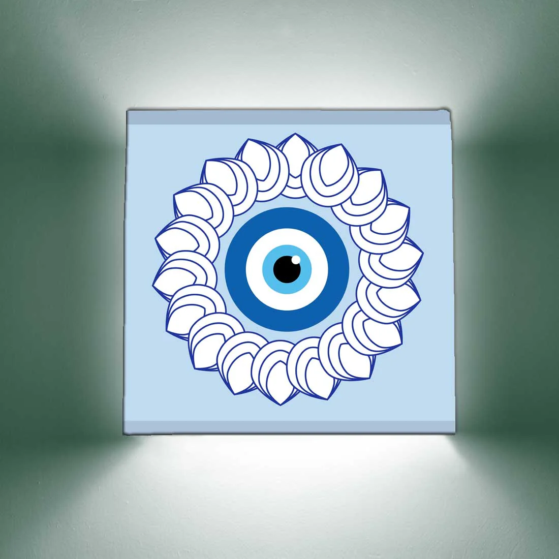 Design Square Wall Lamp for Bedroom Living Room Decor - Evil Eye Protector - Image 3
