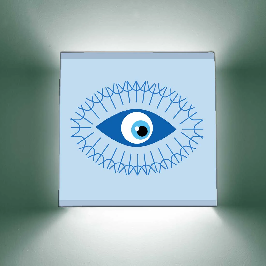 Design Square Wall Lamp for Bedroom Living Room Decor - Evil Eye Protector - Image 9