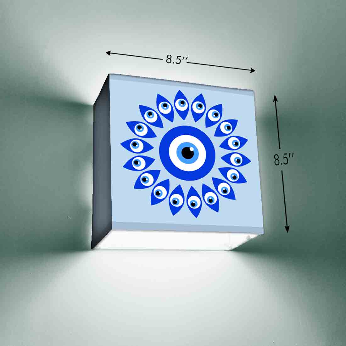 Square Wall Mount Night Lamp for Living Room Decor - Evil Eye Protector - Image 10