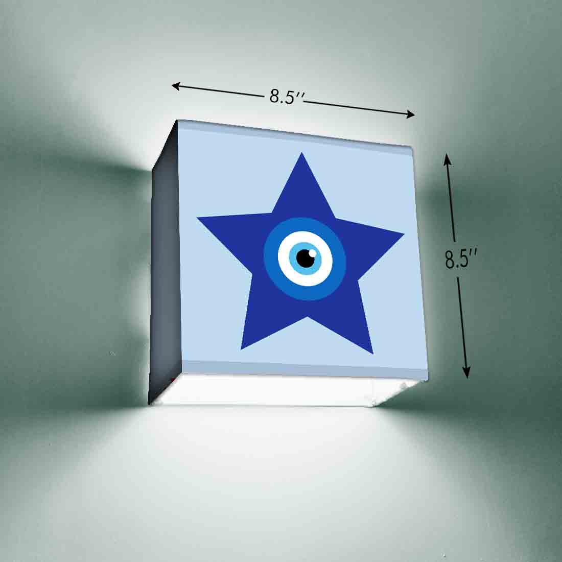 Square Wall Mount Night Lamp for Living Room Decor - Evil Eye Protector - Image 14
